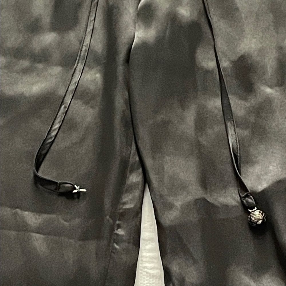 La SENZA Black Satin Wide Leg Pants - Picture 5 of 11